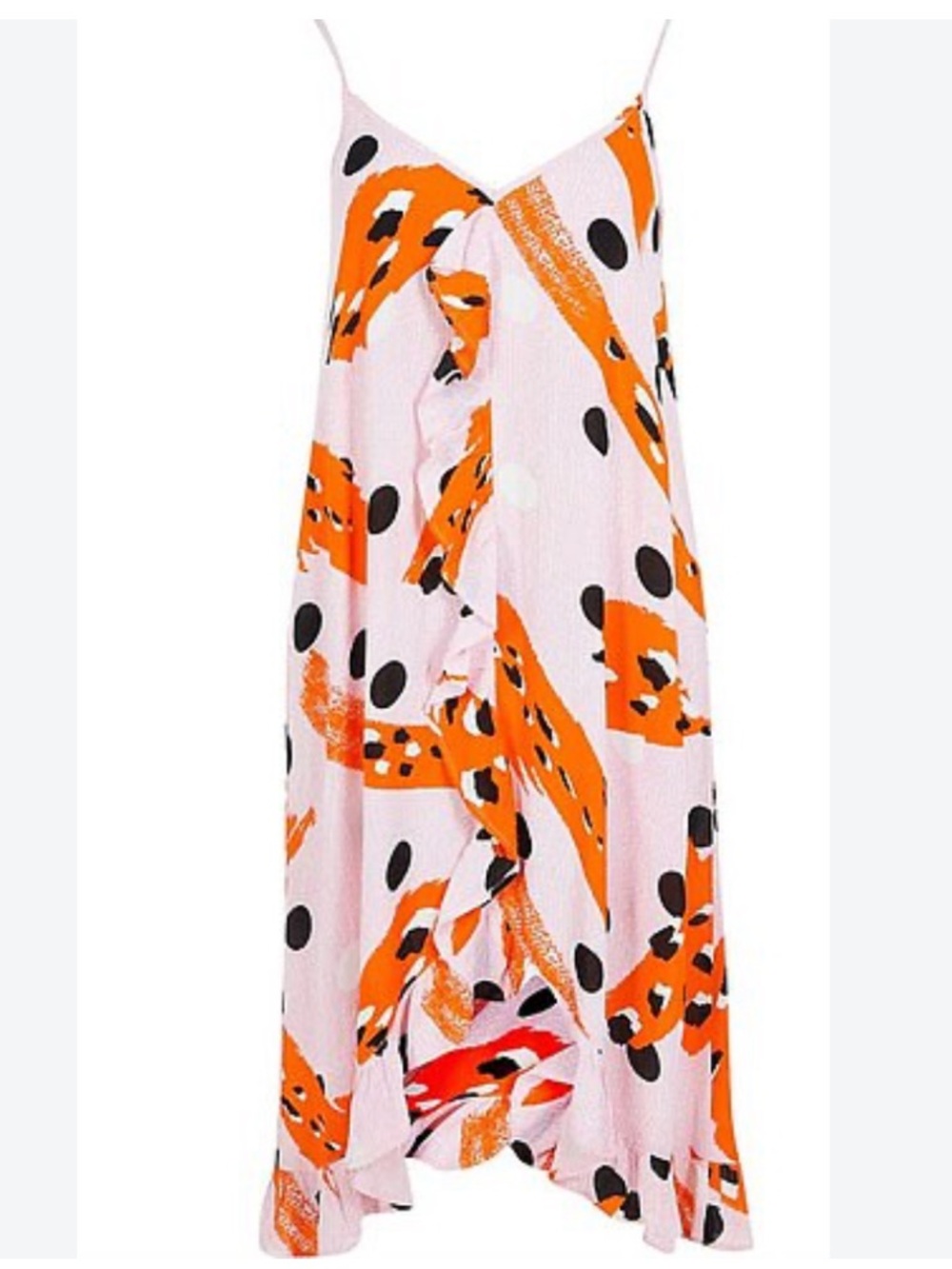 River Island Ruffle Front Midi Dress 10